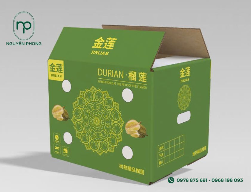 thùng carton dựng trái cây
